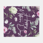 Floral Moederdag Fleece Deken (Voorkant (Horizontaal))