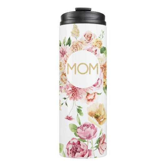 Floral Moederdag Gift Mam Tumbler Thermosbeker (Voorkant)