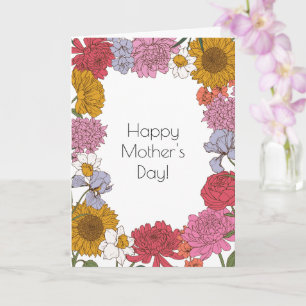Floral-Moederdag Kaart