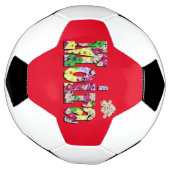 Floral Moira naam, voetbal (Gedraaid)