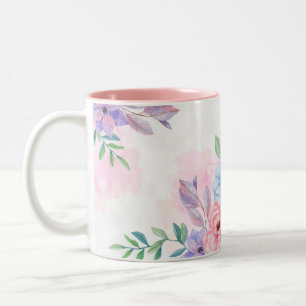Floral-Mok Tweekleurige Koffiemok