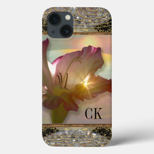 Floral Mongram Sun Case-Mate iPhone Case (Achterkant)
