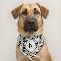 Floral Monogram Bumble Bee
