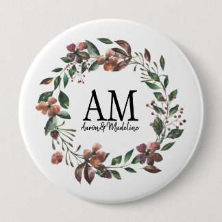 Floral Monogram Edens Garden Ronde Button 4,0 Cm