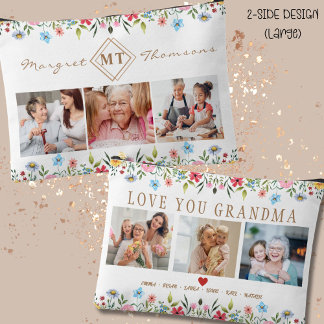 Floral Monogram Foto Accessoire Pouch Naar Mam Etui