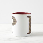 Floral Monogram Initiaal P Elegant Mok (Midden)