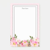 Floral Monogram initiaal, waterverf bloem Post-it® Notes (Voorkant)
