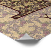 Floral Monogram Initial F Personalized Poster (Hoek)