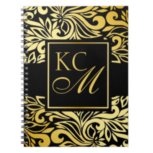  Floral Monogram Journal   ebonië Notitieboek