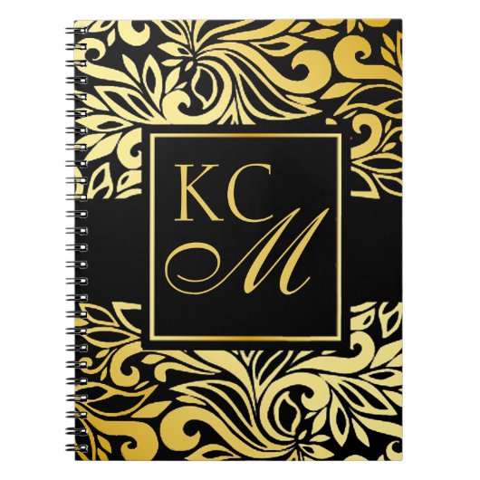  Floral Monogram Journal | ebonië Notitieboek (Voorkant)
