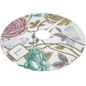Floral Monogram Kerstboom Rok (Gekanteld)