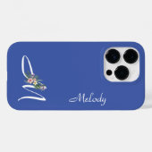 Floral Monogram Letter M Pensioen Gift Case-Mate iPhone Case (Achterkant (horizontaal))