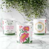 Floral Monogram Mok - Wild at Heart, Groen bij Sou