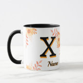 Floral Monogram Mug –Elegant Letter X-writ u name" Mok (Links)
