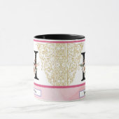 Floral Monogram Mug – Letter H Personalized Gift (Centre)