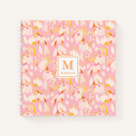 Floral Monogram Notebook Journal Notitieboek