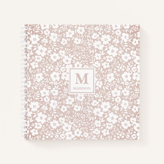 Floral Monogram Notebook Journal Notitieboek (Voorkant)