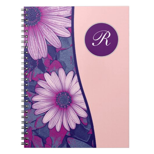Floral Monogram Notebook Journal Notitieboek (Voorkant)