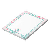 Floral Monogram Notitieblok (Gedraaid)