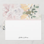 Floral Monogram Notitiekaartje (Voorkant / Achterkant)