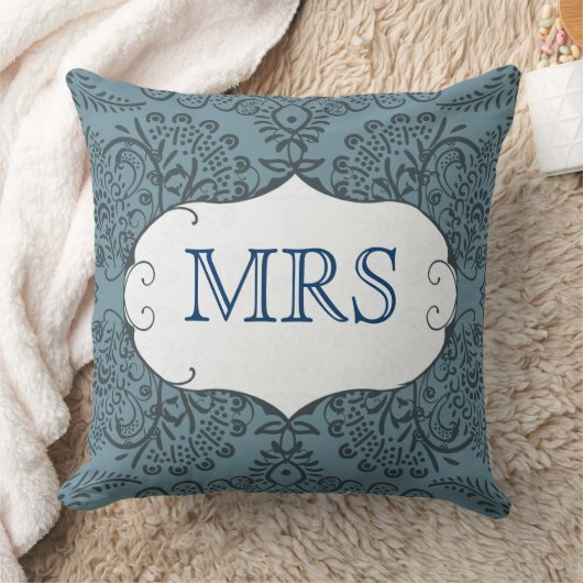 Floral Monogram Pillow Kussen (Deken)