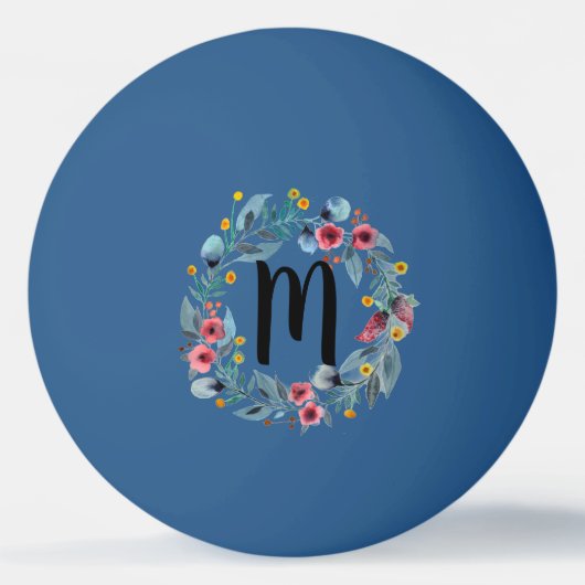 Floral Monogram Pingpongballen (Voorkant)