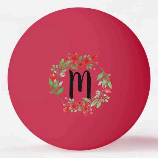 Floral Monogram Pingpongballen (Voorkant)