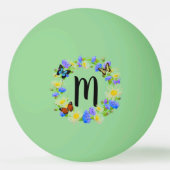 Floral Monogram Pingpongballen (Achterkant)