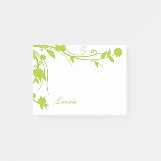 Floral Monogram Post Notes (Voorkant)