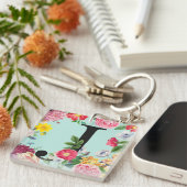 Floral Monogram Sleutelhanger (Voorkant Rechts)