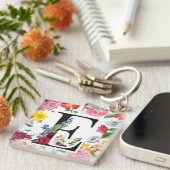 Floral Monogram Sleutelhanger (Voorkant Rechts)