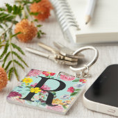Floral Monogram Sleutelhanger (Voorkant Rechts)