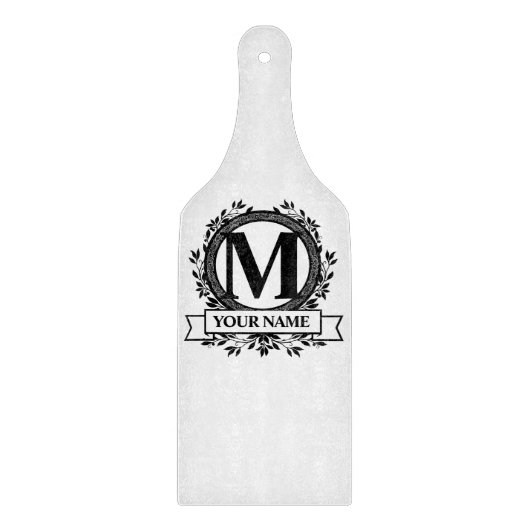 Floral Monogram Snijplank (Voorkant)