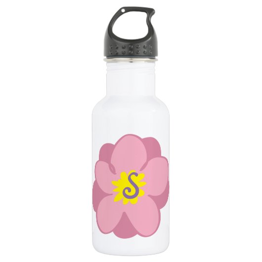 Floral monogram waterfles (Voorkant)