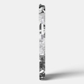 Floral monogram zwart, wit en  goud Case-Mate iPhone case (Achterkant / Links)