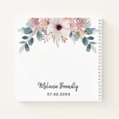 Floral Monogramme 21e Anniversaire de fête Livre d (Dos)