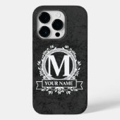 Floral Monogramme Design Coque-Mate coque iphone (Verso)