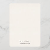 Floral monogrammé en Arch cadre Foil Invitation (Verso)