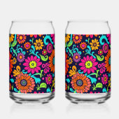 Floral Monogramme Mariage Champagne Flutes (Recto)