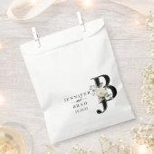 Floral Monogramme Mariage Favoriser Sacs à gâteaux (Coupé)