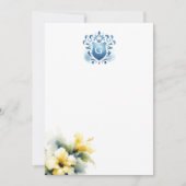 Floral Monogramme Merci Cartes Majestic Crest (Devant)