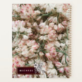 Floral Monogramme personnalisé 3 photos journal ca (Dos)