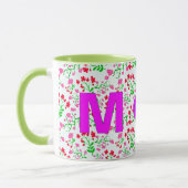 Floral Monogrammed Initial Café Mug pour les fille (Gauche)