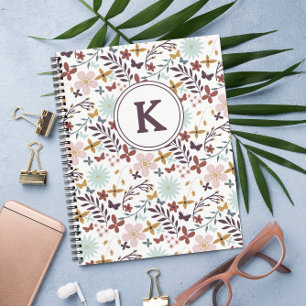 Floral Monogrammed Notitieboek