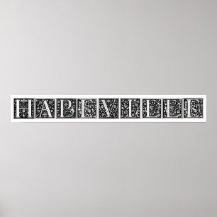  Floral Monogrammen Poster