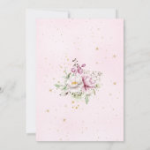 Floral Moon Baby shower rose Enregistrer la carte  (Dos)