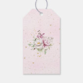 Floral Moon Pink Baby shower dank u Cadeaulabel (Achterkant)