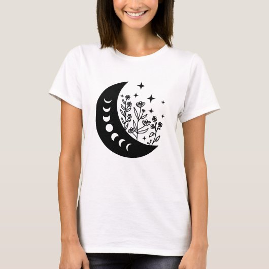 Floral Moon T-shirt (Voorkant)