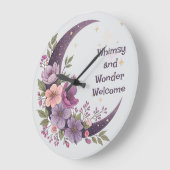 Floral Moon Wall Clock Grote Klok (Hoek)