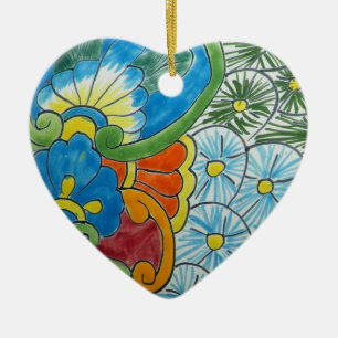 Floral motief keramisch ornament